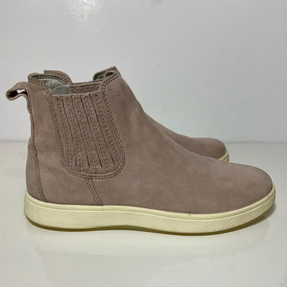 Aureus Women's Andrea  Chelsea Sneaker Pink Suede leather Ankle Boot Sz 7 - Picture 5 of 13